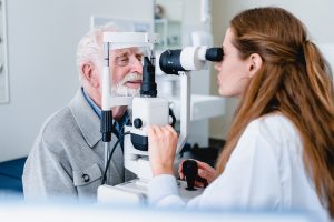 Ophthalmologist Performing Cataract Exam 